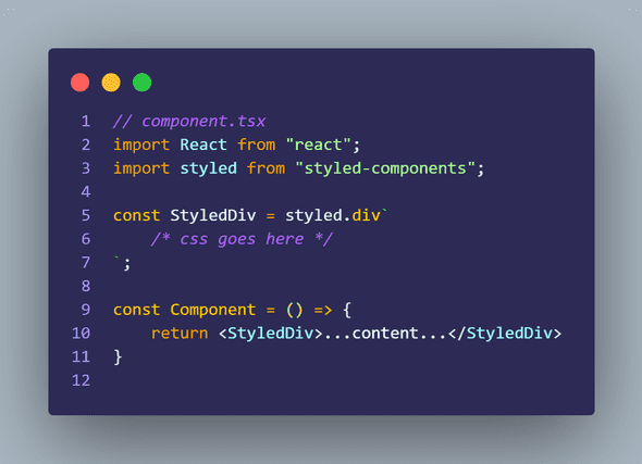 Using styled-components